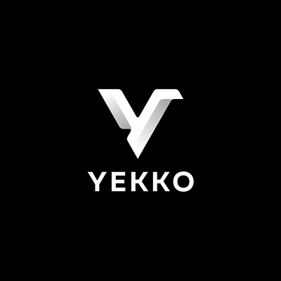 YEKKO bird brand emblem gradient letter logo logotype mase monogram symbol typography v y