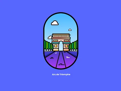 Arc De Triomphe design illustration
