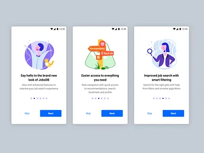 App launch message app branding design flat illustration ui ux vector