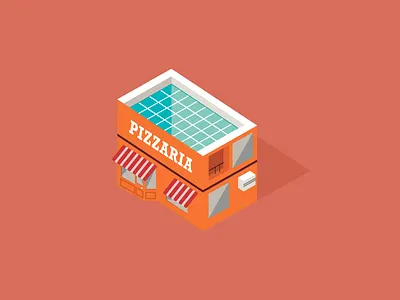 Pizza square art colors design draw drawing flat food geometric icon illustration orange pizza pizzaria vector vectorart