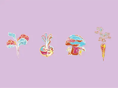 purple things. adobe illustration illustrator