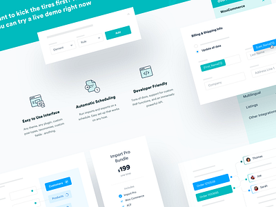 Elements III clean clean design element flat form graphics light modal teal ui ux