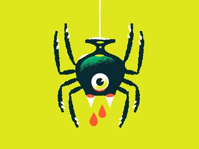 Illustration beer halloween reve snifter spider