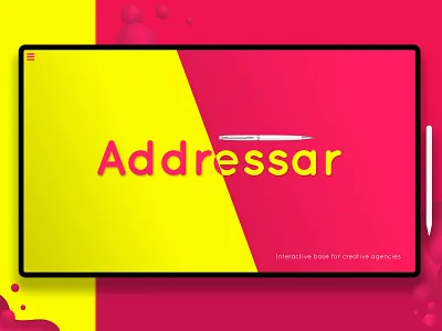 Home Adressar app design ui ux web
