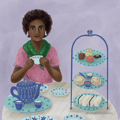 Afternoon Tea artist illustration procreate