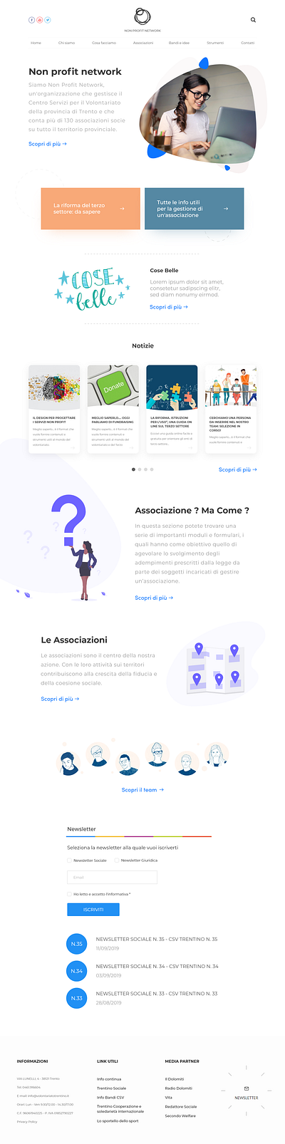 Homepage for non-profit website adobexd branding clean design flat inspiration minimal nonprofit ui uiux ux web webdesign website websites