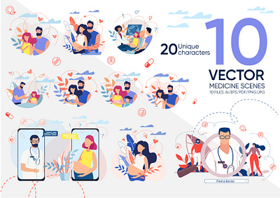 Vector Medicine Scenes adult baby beautiful beauty cute expecting figure healthy human life lifestyle line parent person pregnancy pregnant sign vector white woman