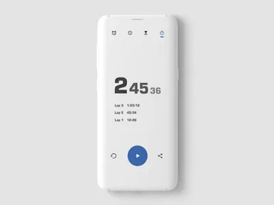 Stopwatch UI ui ux design minimal app