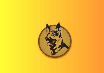 Icon German Shepherd animal art animal illustration animal logo branding characterdesign design doglogo dribbbleweeklywarmup flat illustration logo vector