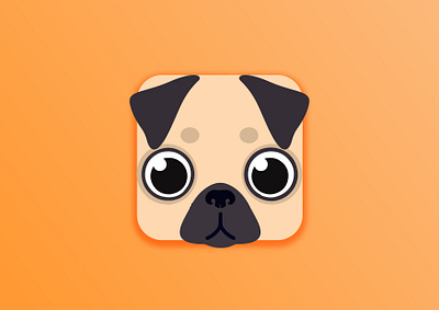 ICON PUG animal art animal illustration animal logo characterdesign design dribbbleweeklywarmup flat illustration logo vector