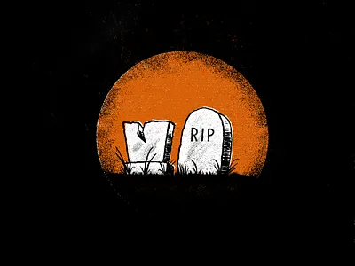 Death Comes Ripping halloween illustration retrosupplyco texture tombstone