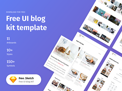 Sketch UI Kit Templates - Freebie blog bootstrap free free sketch freebie responsive sketch symbols template ui ui kit ux