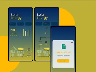 Solar Energy challenge energy mobile app mobile ui overlay solar xd xddailychallenge