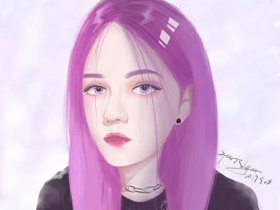 插画练习 amazing cool design drawing girl photoshop purple