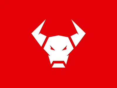 Matador Logo animal branding buffalo bull character header icon logo mascot modern red ui vector white