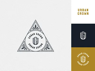 Urban Grown badge badgedesign branding cannabis cannabis branding cannabis logo cultivation growing illustration linework logodesign monogram monoline urban vector