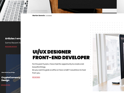 Portfolio website V7 clean clean ui css3 animations marionserenio minimalist portfolio design portfolio site portfolio website typography white
