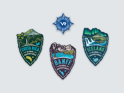 Vacation Races Global Adventures badge compass logo marathon race scenery scenic vacation