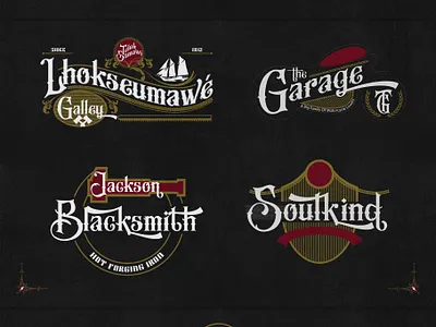 Justile Logo Template barbershop branding logo mark logo template logotype tattoo design vintage logo