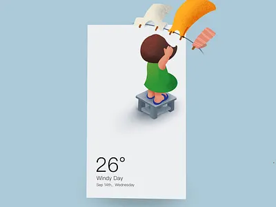 weather widget windy girl procreate weather widget windy