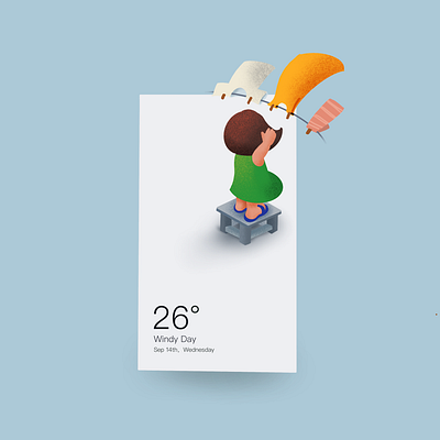 weather widget windy girl procreate weather widget windy