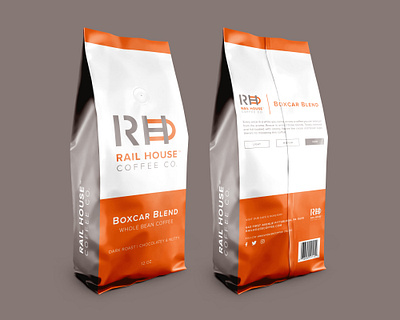 Rail House Coffee Co. Package Design brand branding coffee identity logo mark package package design railroad train