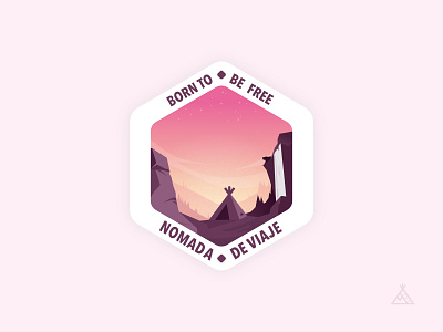 Born to be free - Nomadadeviaje - Sticker 02 challenge daily flat illustration sticker stickers vector