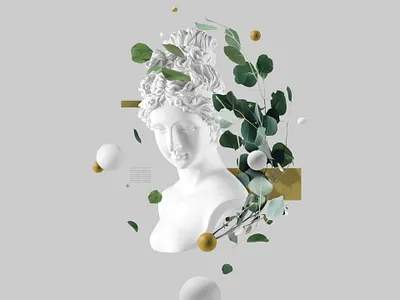 Faux 3D abstract illustration photoshop