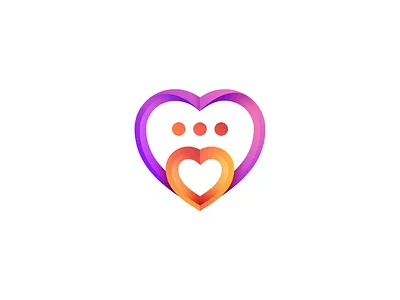 Love Message Logo banner communication heart holiday illustration lettering logo love message romance romantic talk text typography valentine wedding