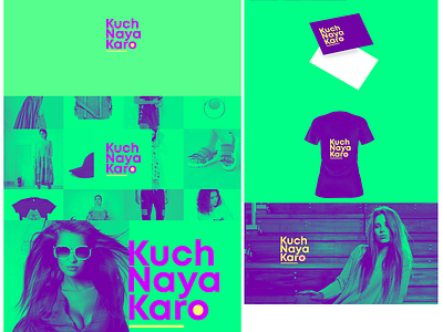 Branding Kuch Naya karo brand identity branding design illustration minimal typography vector