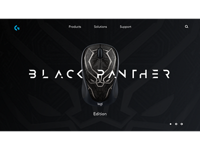 Logitech Black Panther Edition Landing Page adobe illustrator adobe photoshop adobe xd figma invision studio studio