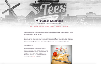 Tees GmbH · Throwback 2014 Website Project cheese cyphersx development ui ux webdesign website