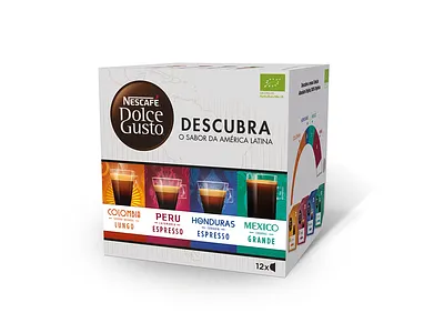 Pack Descubra design graphic design illustration j.tito gouveia nescafé nescafé dolce gusto nestle packaging