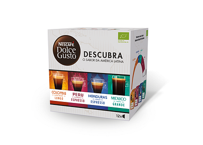 Pack Descubra design graphic design illustration j.tito gouveia nescafé nescafé dolce gusto nestle packaging