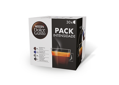 Pack Intensidade coffee design graphic design j.tito gouveia jtitogouveia nescafé nescafé dolce gusto nestle packaging