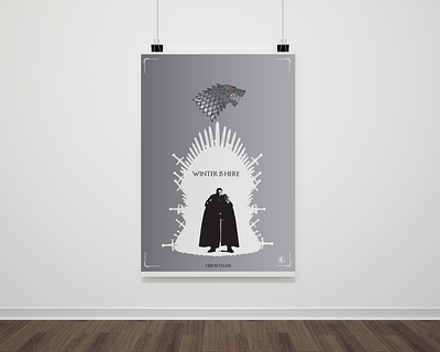 Jon Snow | Poster Design design digital art game of thrones illustration poster stark