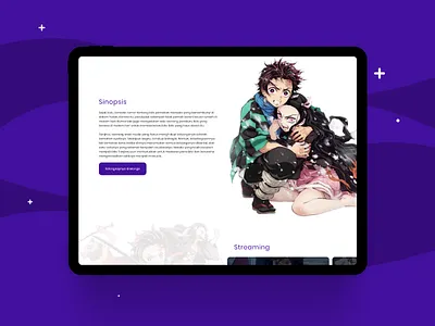 Anime Streamer adobexd design flat illustration minimal minimalist ui ux vector