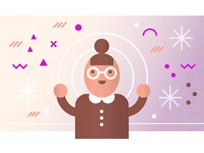 Personality cute delight editorial editorial illustration female character fun happy illustration joy