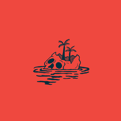 Skull Island branding design hand drawn identity illustration lettering logo type typography vector