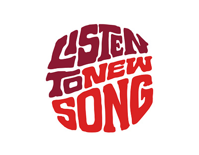 Listen to new song client work custom lettering hand drawn handlettering ipadpro lettering logotype procreate typography youtube youtuber