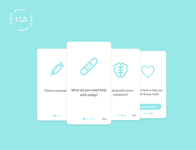 Daily UI #023 / Onboarding app design branding daily 100 challenge daily ui health onboarding