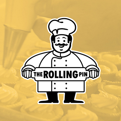 THE ROLLING PIN - Logo Design baker bakery logo branding cakes design icon illustration logo louisiana pies rolling pin tarts vector