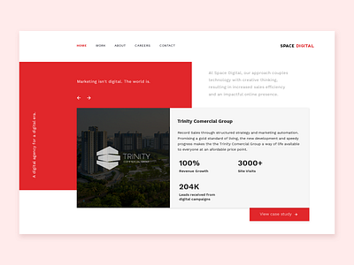 Digital Ad Agency Homepage (above the scroll) banner design bold concept design digital agency homepage marketing agency minimal minimalistic photoshop responsive ui uidesign uiux uiuxdesign uiuxdesigner userinterface website design