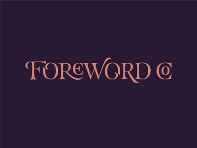 Type for Foreword Co brand branding design identity illustrator type typography vector