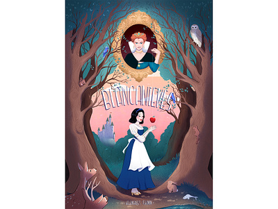 Snow White book cover illustration ana bidault art art portfolio artist artwork book cover book cover illustration character illustration concept art illustration portada de libro portfolio procreate procreate illustration