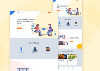 Marketing Website - FineDine design dine food odering product design ui