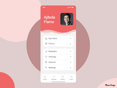 Profile Page Design app app design branding design design app icon profile page ui ui design uiux user interface design user interface designer ux