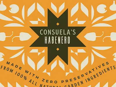 Holy Habenero, Super Serrano art direction branding design emblem food full circle graphic design hot sauce illustration packaging packaging design pattern peppers southwest