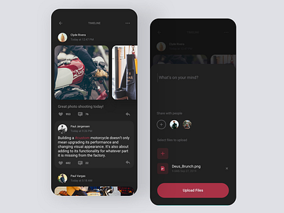 Daily UI #81 | Status Update concept daily ui daily ui 081 daily ui challenge dailyui dailyuichallenge deus interface redesign social app social media social media design social network social share socialmedia status status update ui upload file ux