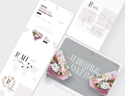 floral, flowers clean design floral flower landing onepage ui ux